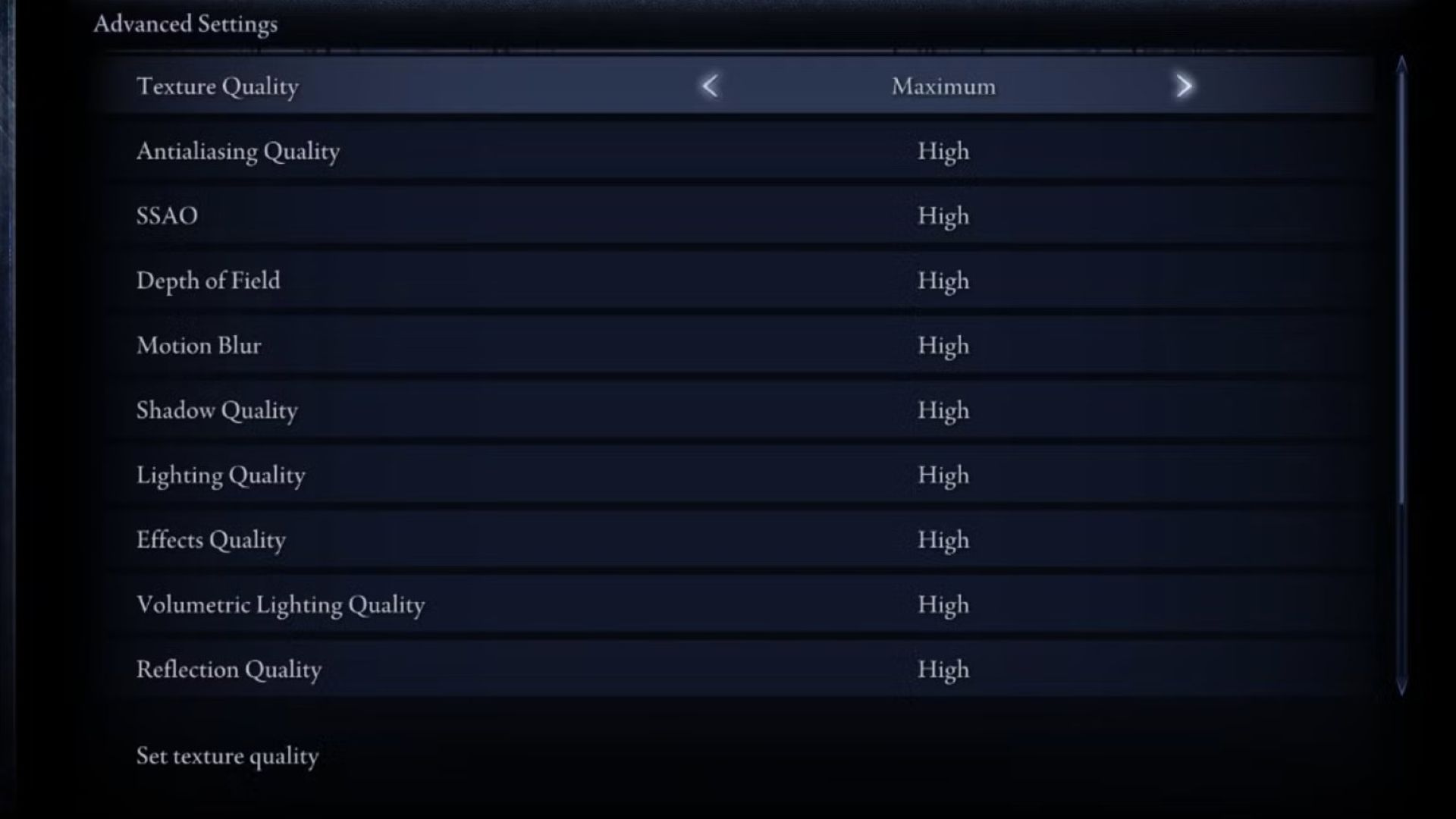 Nightreign settings
