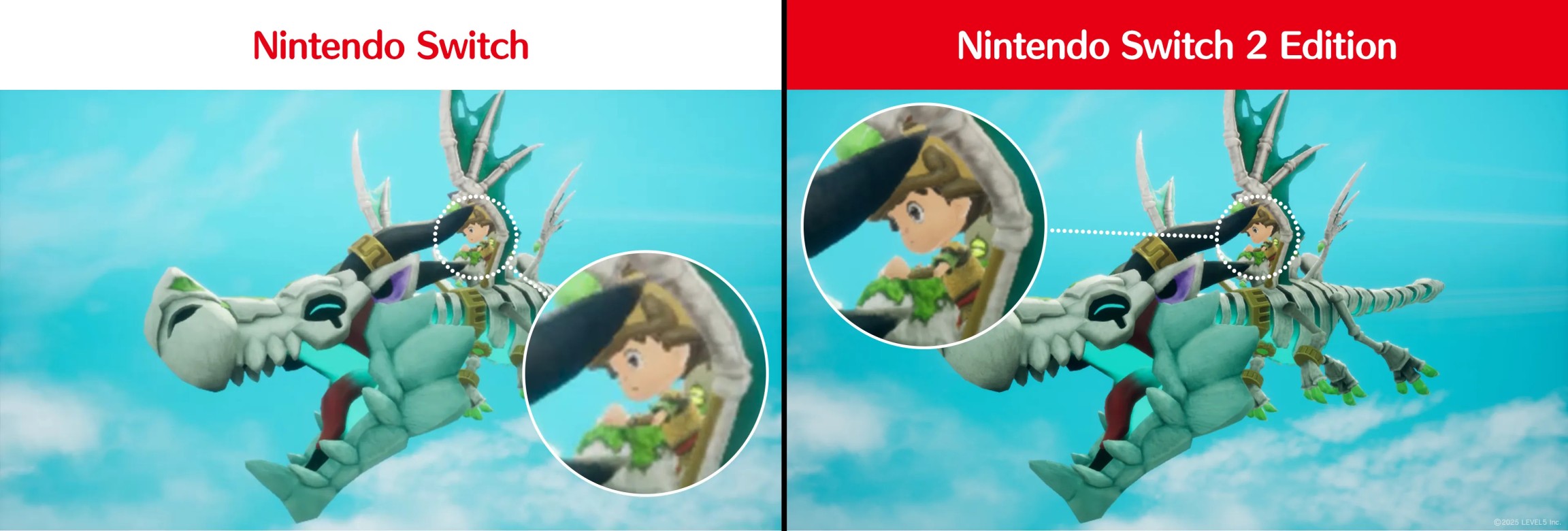 Difference in visual clarity (Image via Level-5)