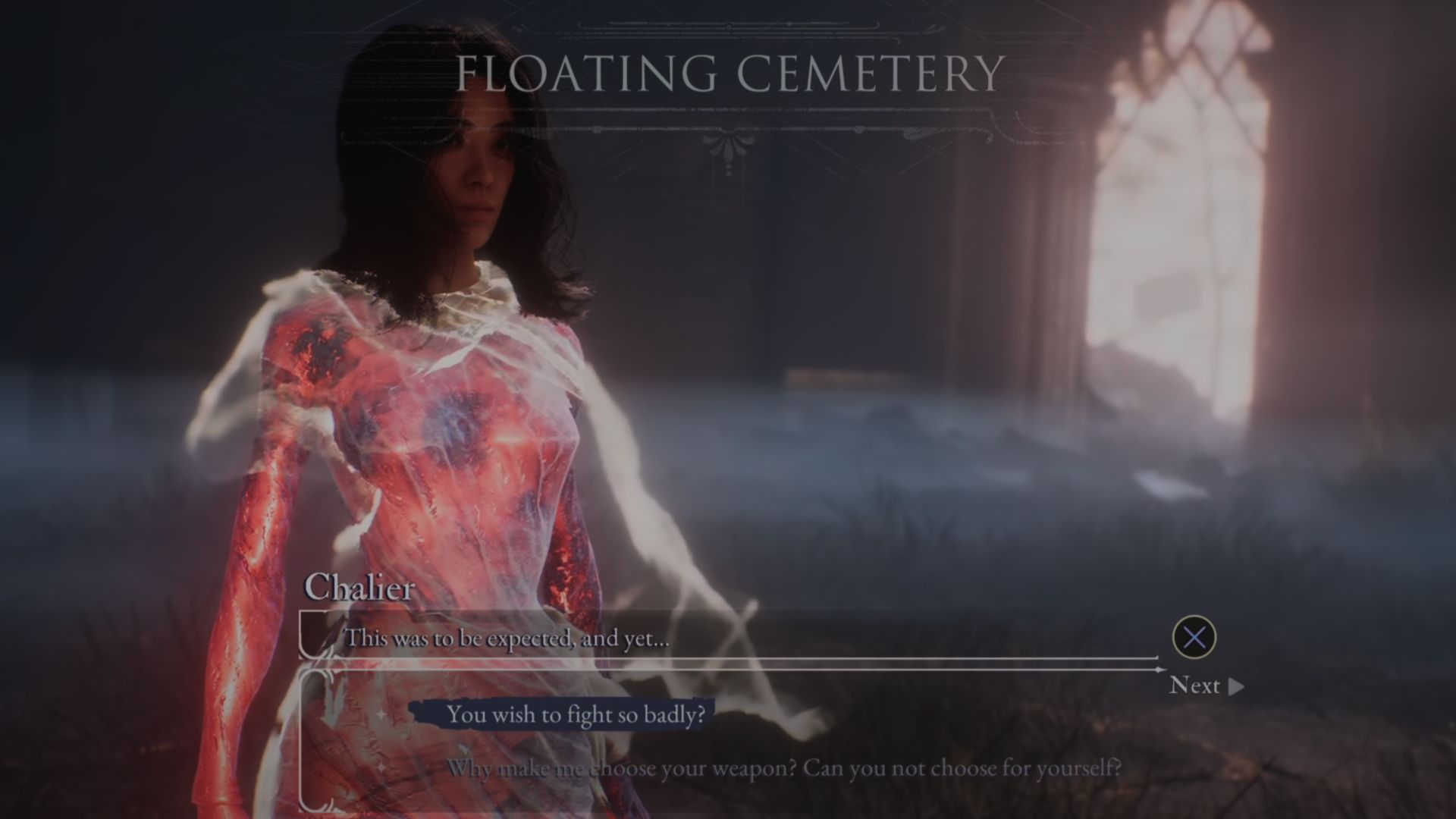 Chalier will ask what weapon it should use. (Image via Kepler Interactive)