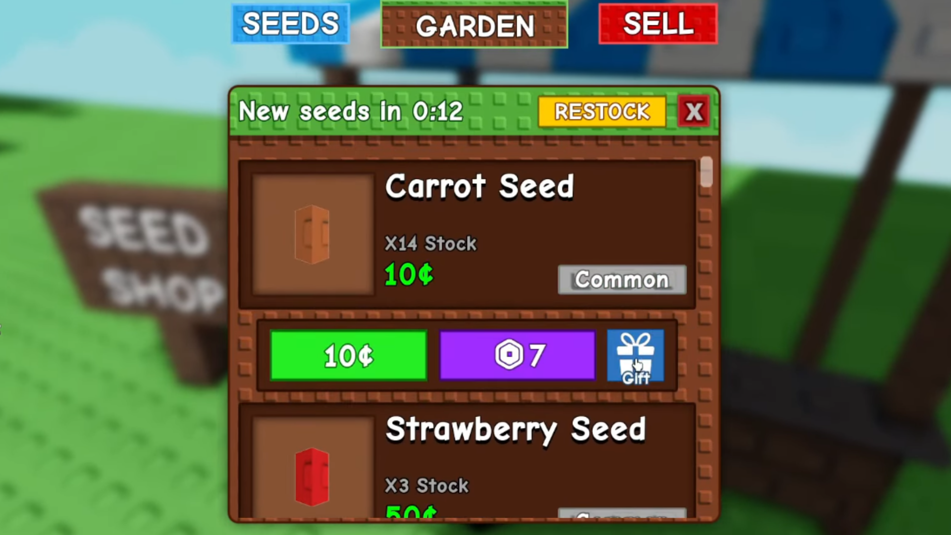 You can gift seeds in Grow a Garden (Image via Roblox Corporation)