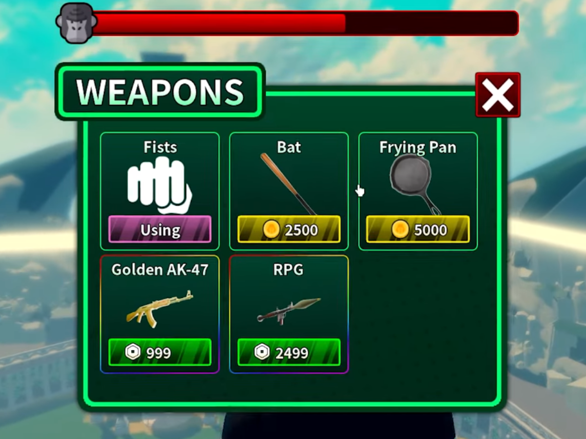 All the weapons in the game (Image via YouTube/Votex)