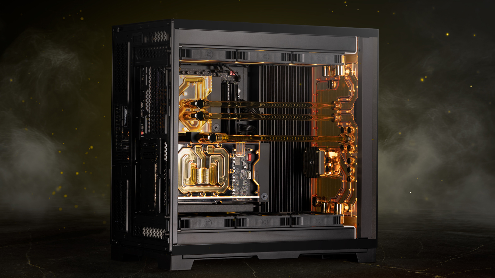 EKWB's prebuilt custom water-cooled system (Image via EKWB)