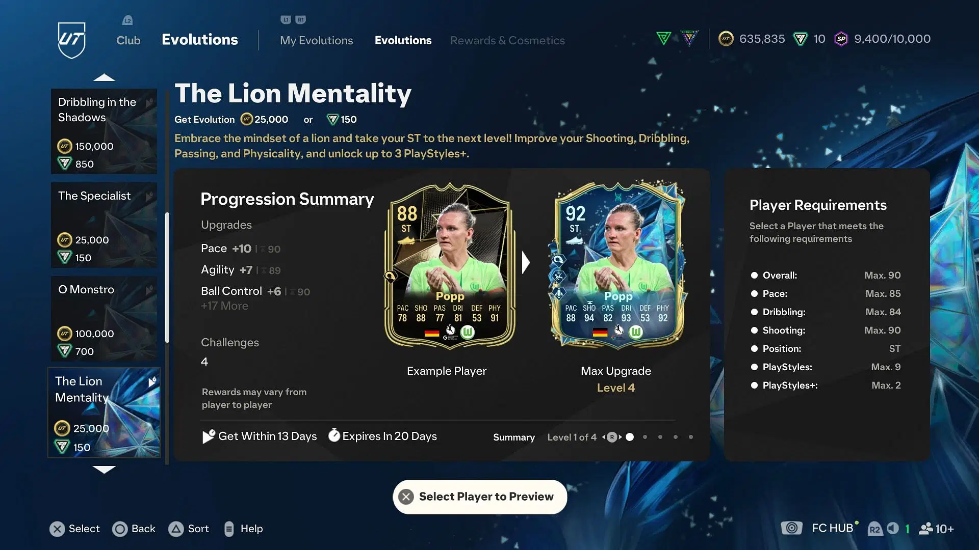 The Lion Mentality Evolution (Source: EA Sports)