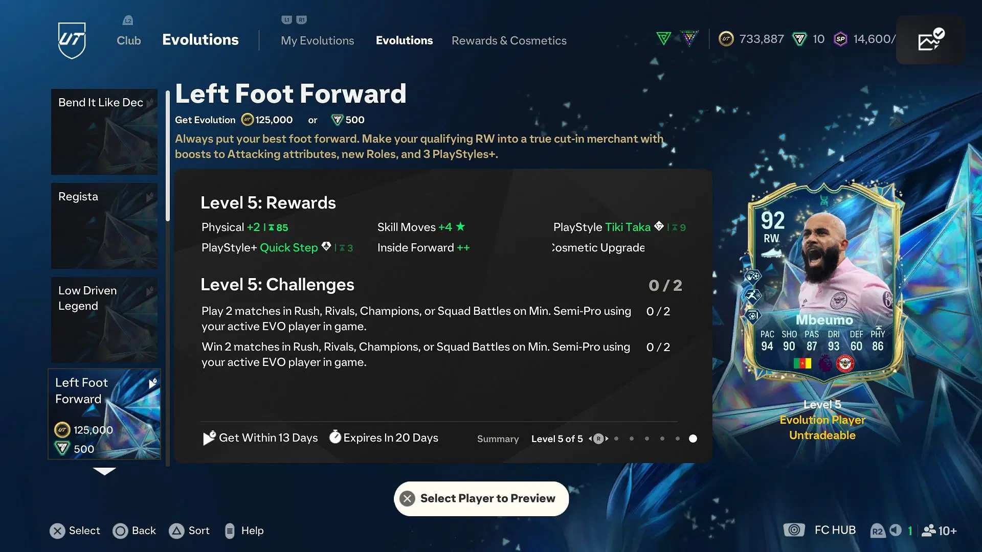 Left Foot Forward Evolution (Source: EA Sports)