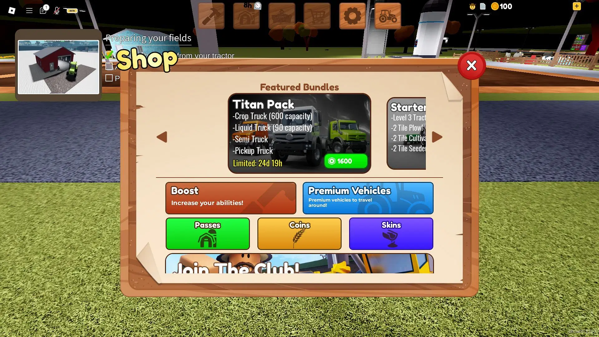 In game shop (Source: Roblox)
