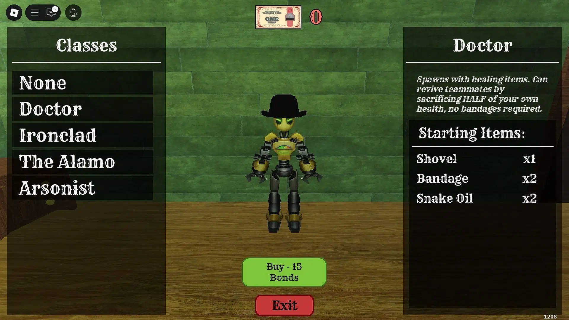 Doctor Class in Dead Rails (Source: Roblox)