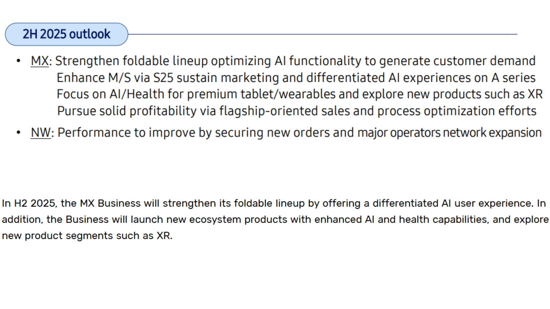 Samsung's Q1 earnings reports highlight their plans for the second half of 2025 (Image via Samsung | Deltia's Gaming)