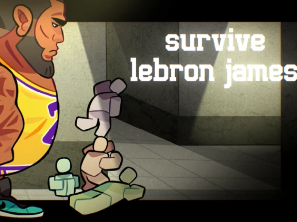 Survive LeBron James is a comedic horror-survival game on Roblox (Image via Canon Event | Roblox)