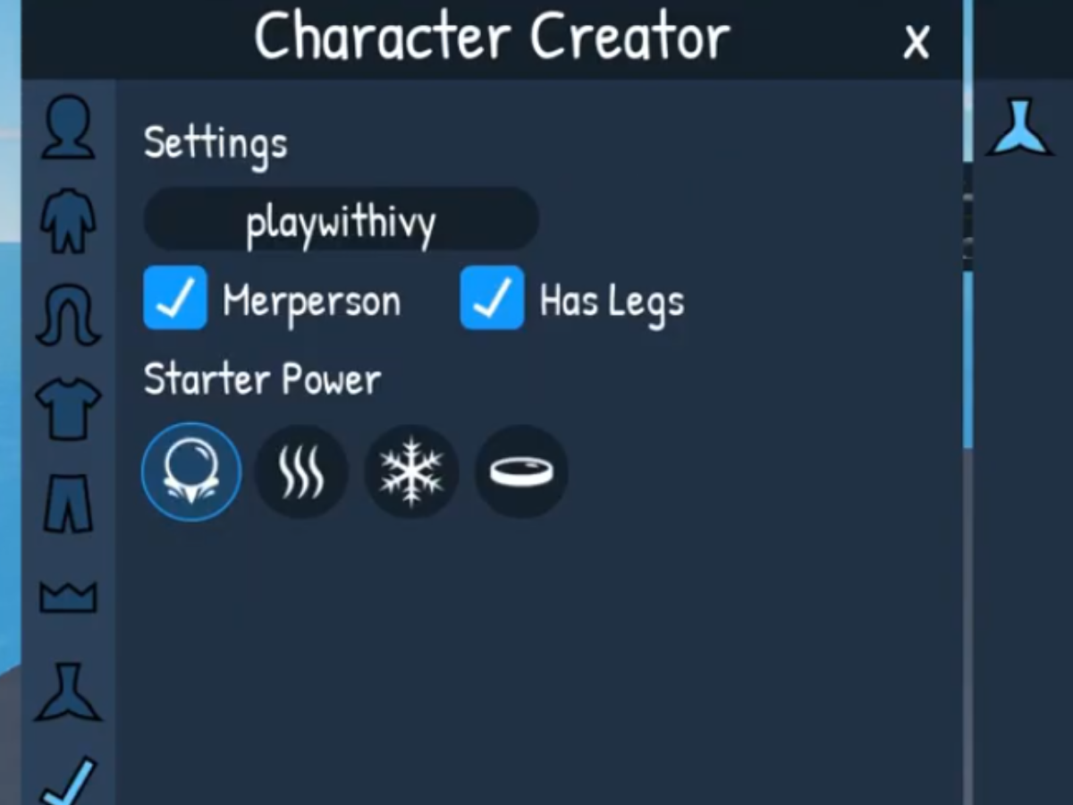 You can choose which starter power you want (Image via @ThatPreston | Roblox)