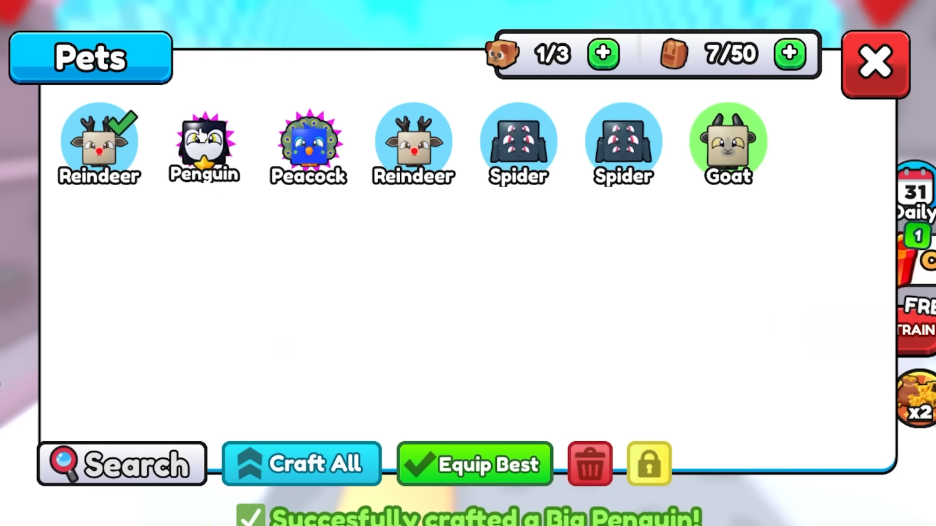 You can obtain pets by hatching them from eggs (Image via MxD Games | Roblox)