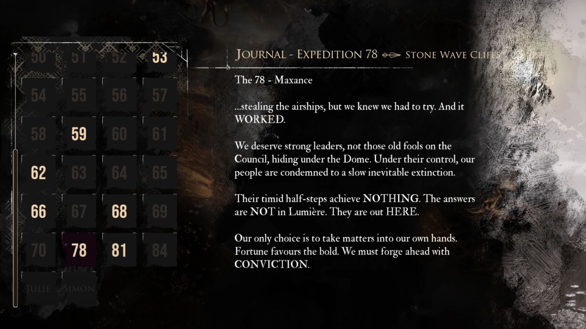 Collect all the journals in Stone Wave Cliffs.