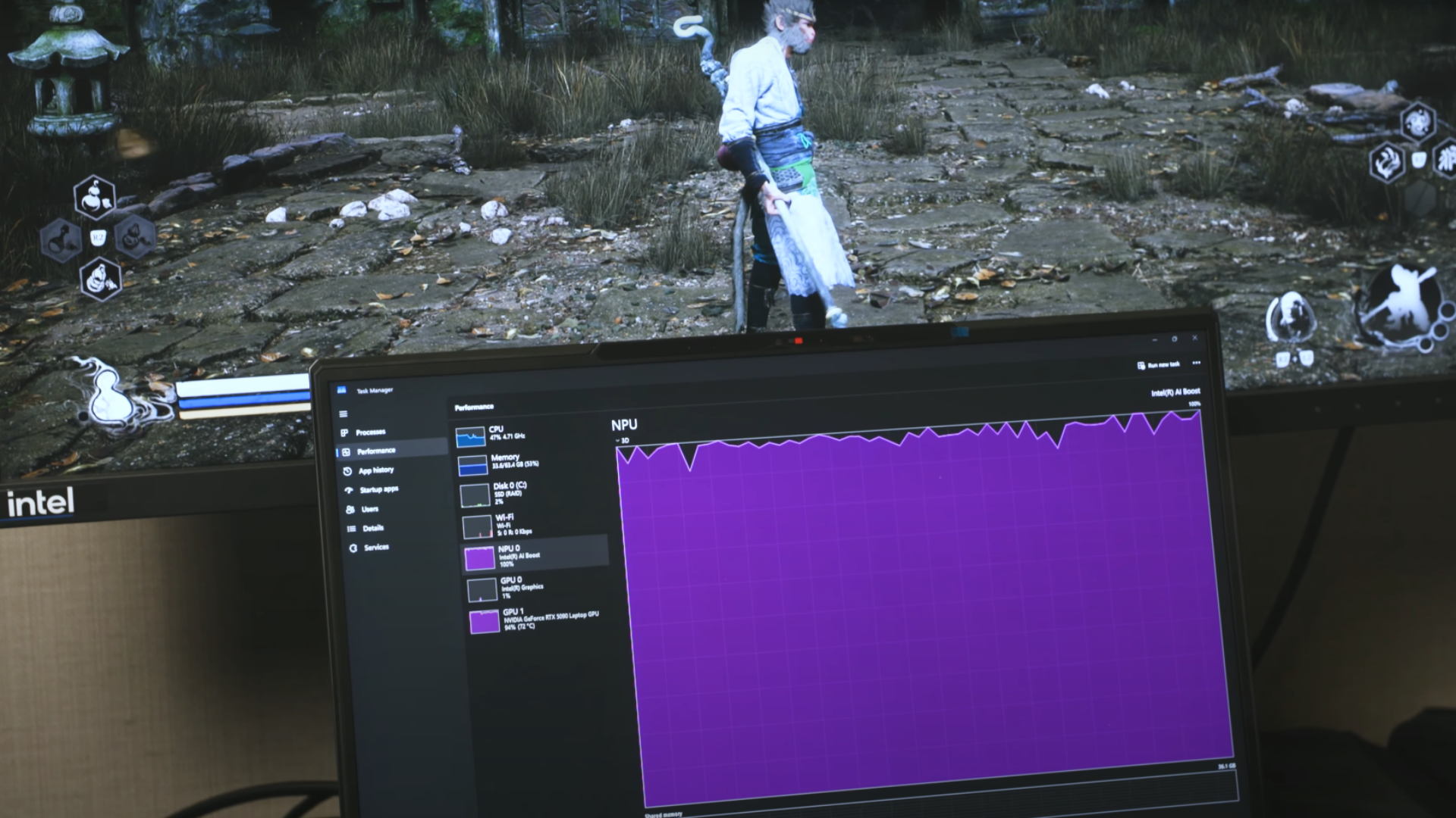 Intel AI Gaming Coach relies on the NPU to work (Image via Intel)