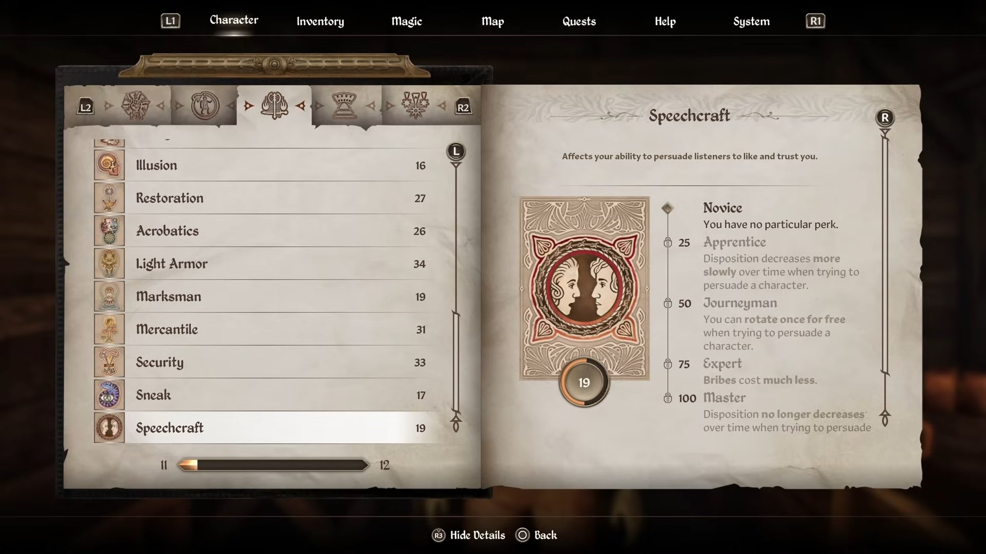 Upgrade Speechcraft in Oblivion Remastered ( Image via Bethesda | NorZZa/YouTube)