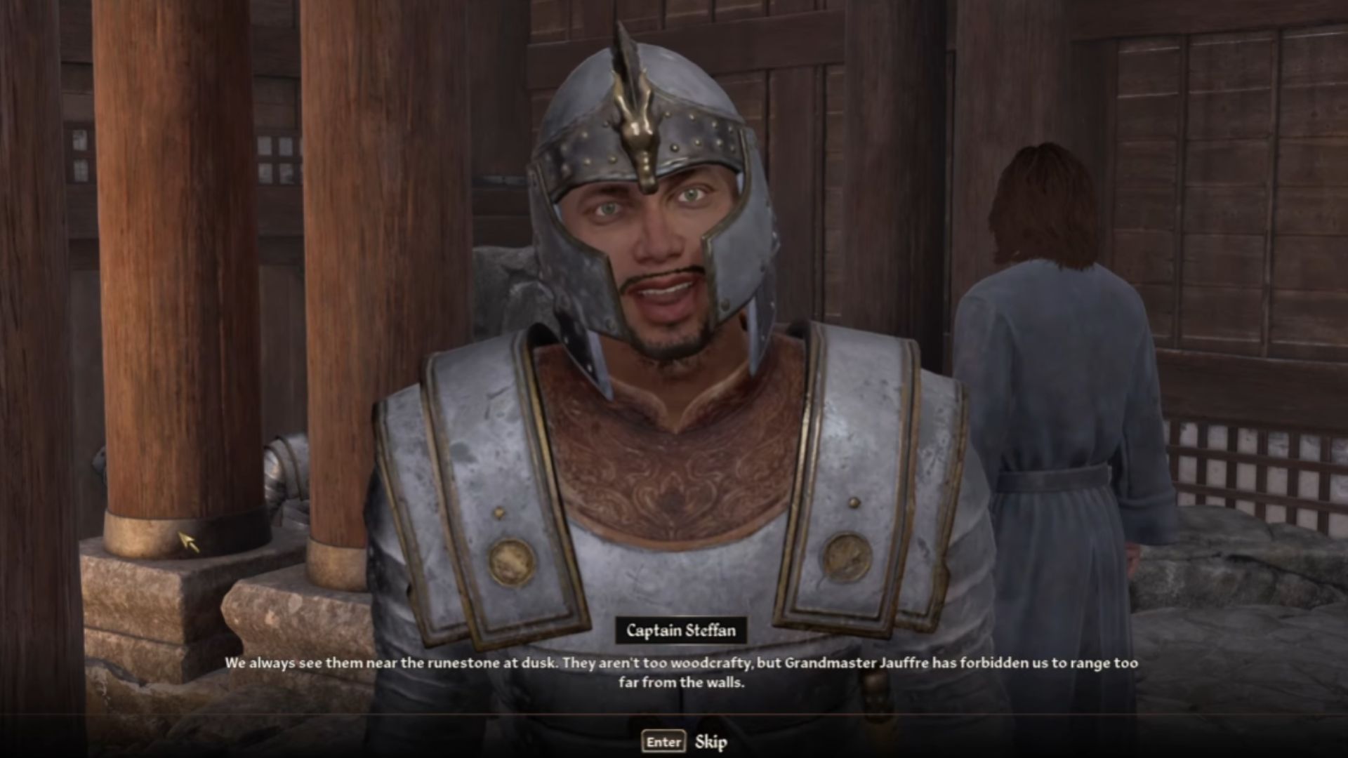 Talk to Steffan (Source: Bethesda Softworks, ZaFrostPet/YouTube)