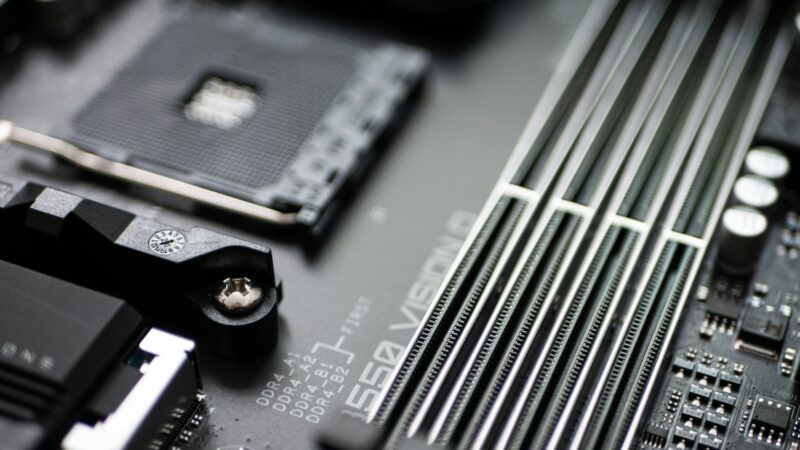Picture of Motherboard with AM4 socket