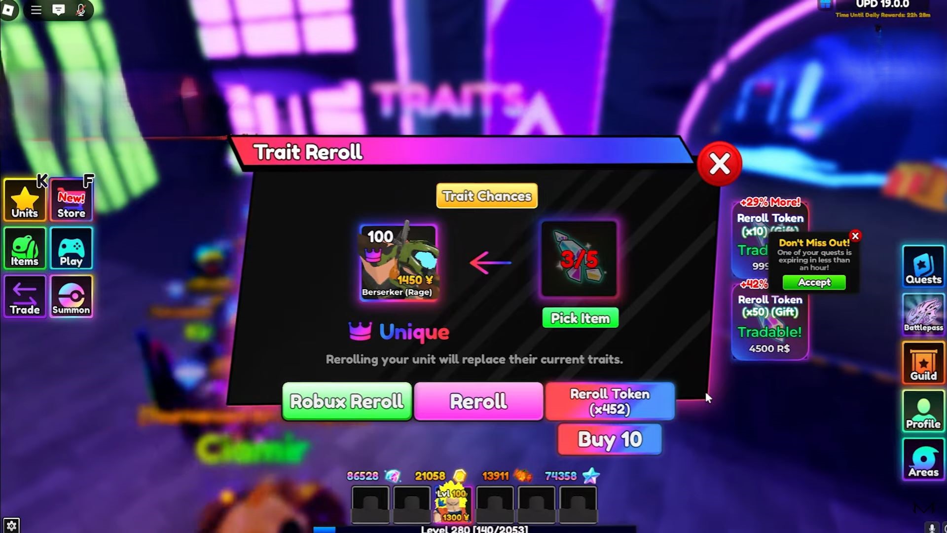Unique Trait - Anime Adventures (Image via Roblox)