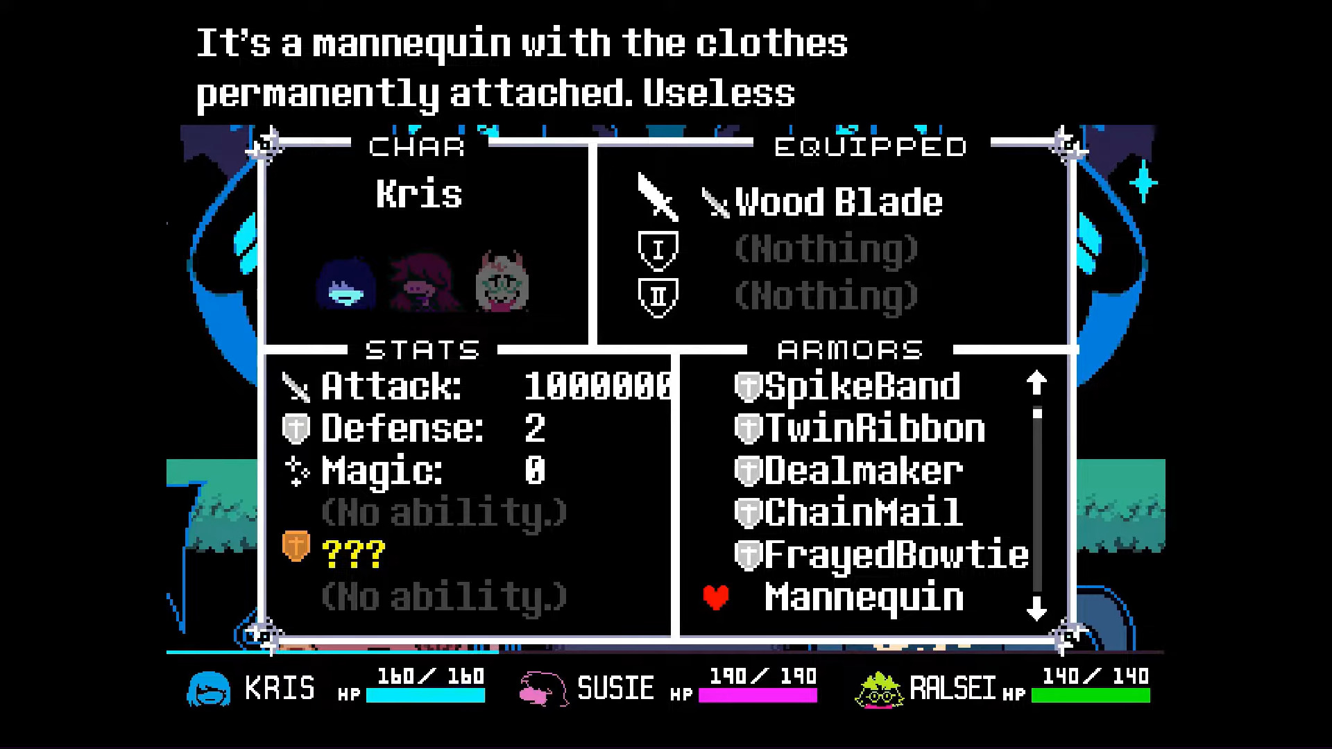 Although it may seem useless at a glance, it has a hidden effect (Image via Toby Fox and @RoboVenom55/YouTube)