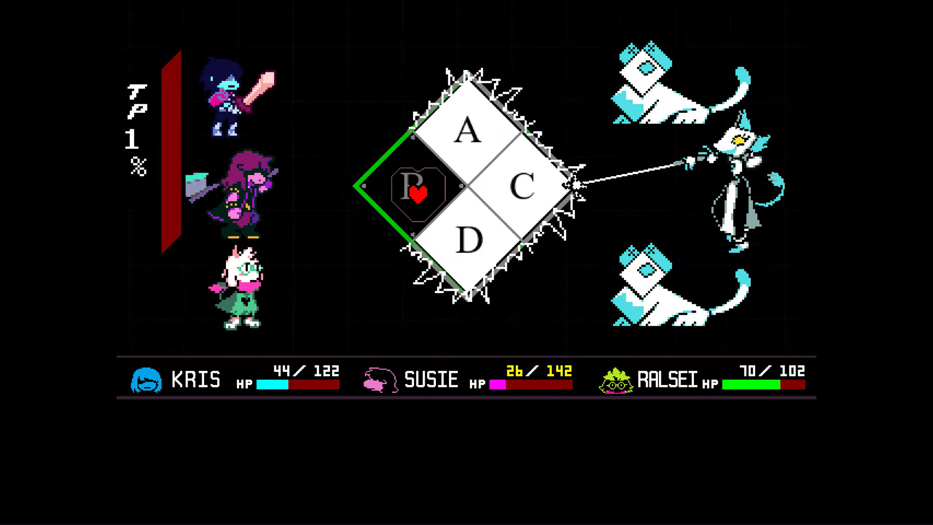 Move to the correct letter (Image via Toby Fox and @LevasGaming/YouTube)
