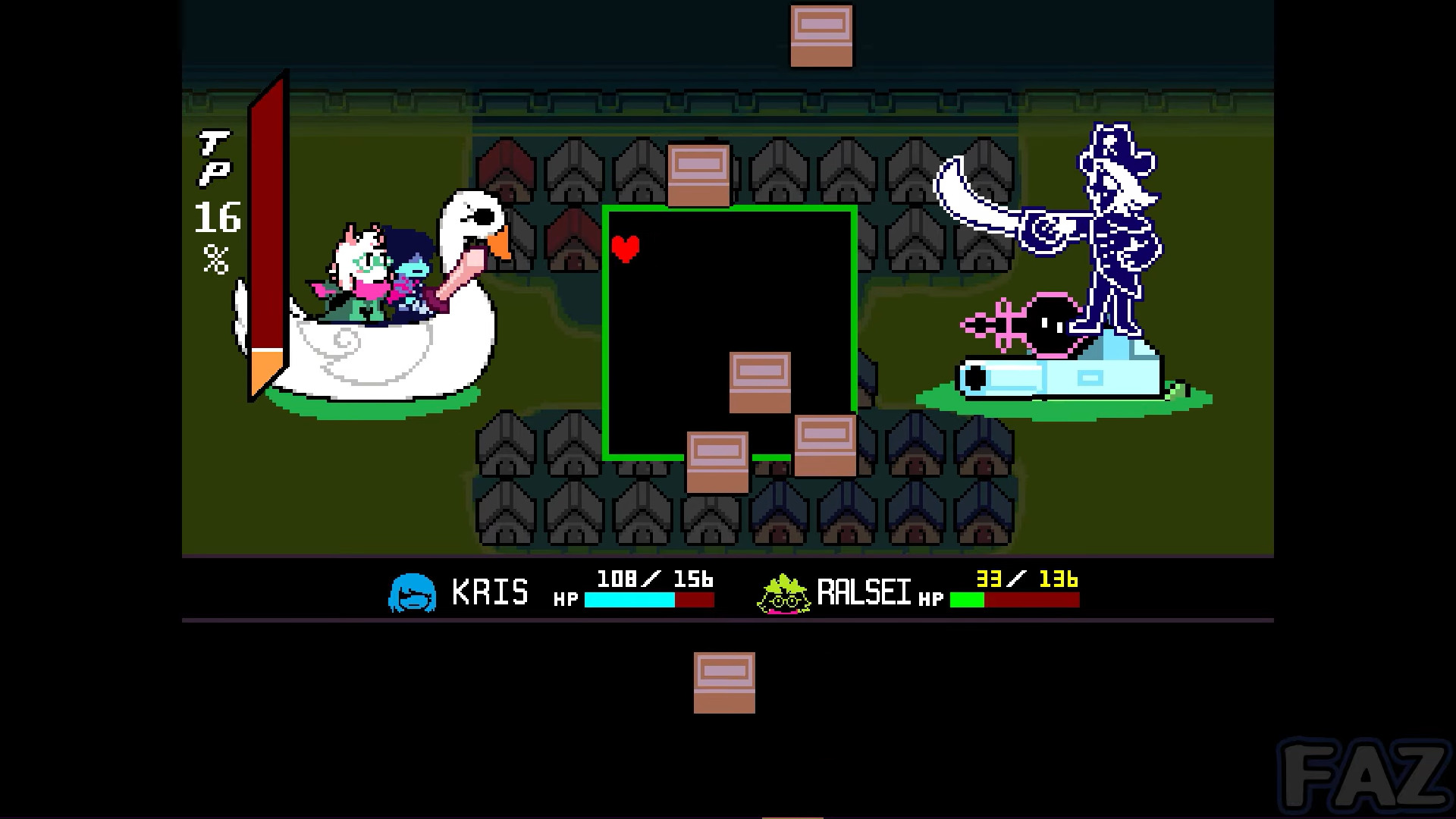 Dodge the falling obstacles (Image via Toby Fox and @FazFaz/YouTube)
