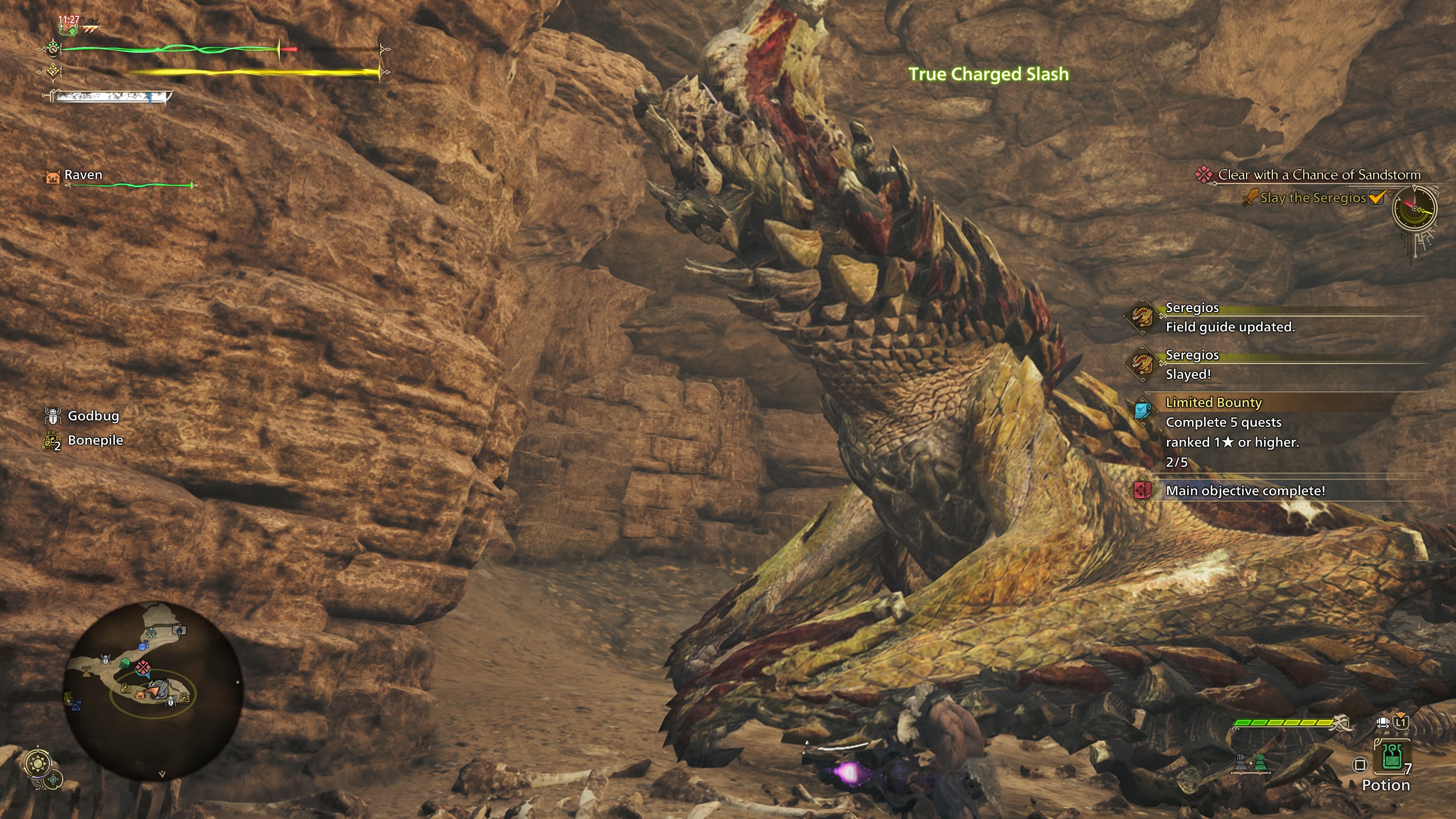 Defeating Seregios is easy, once you play to its weaknesses (Image via Capcom)