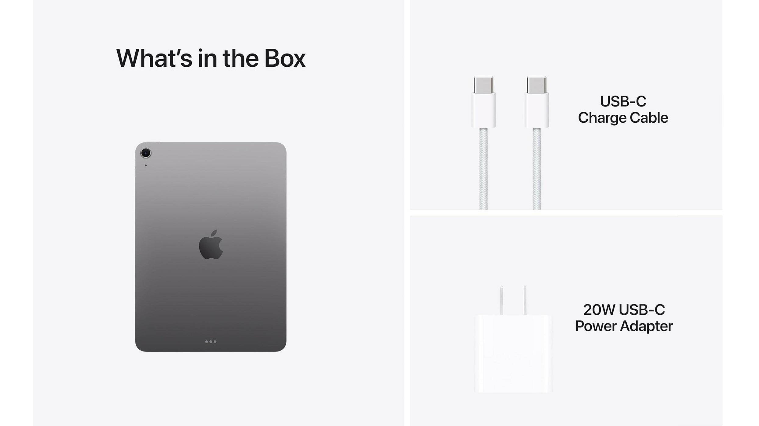 Picture describing the inside of the iPad Air box