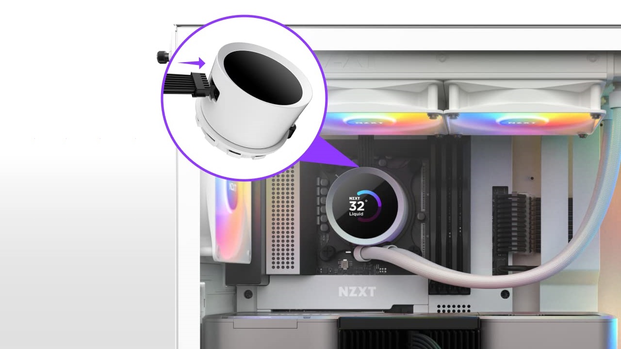 Picture describes how a unified cable for the fan, LCD, and ARGB can be useful