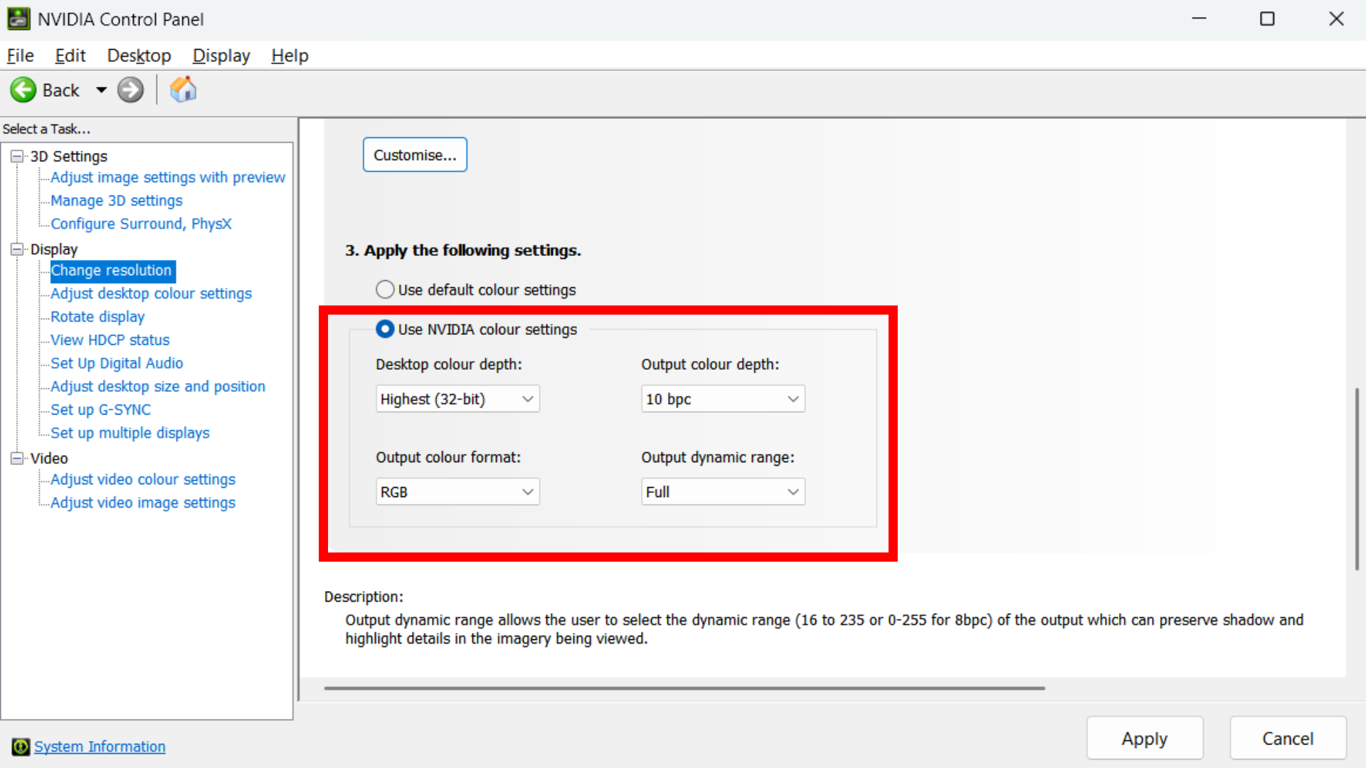 Using NVIDIA Color Settings (Image via Microsoft)