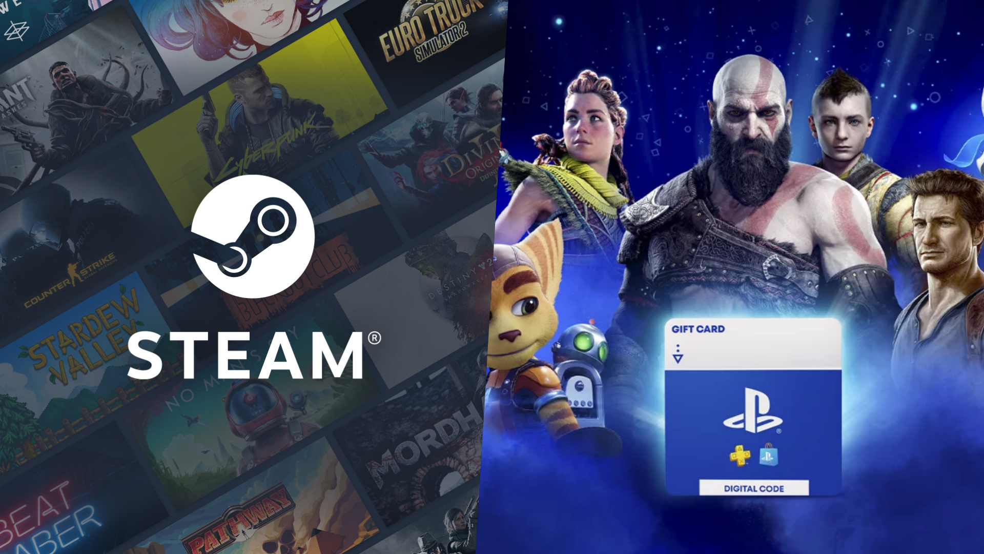 While console hardware is more value for money, games cost less on PC (Image via Valve | Sony)