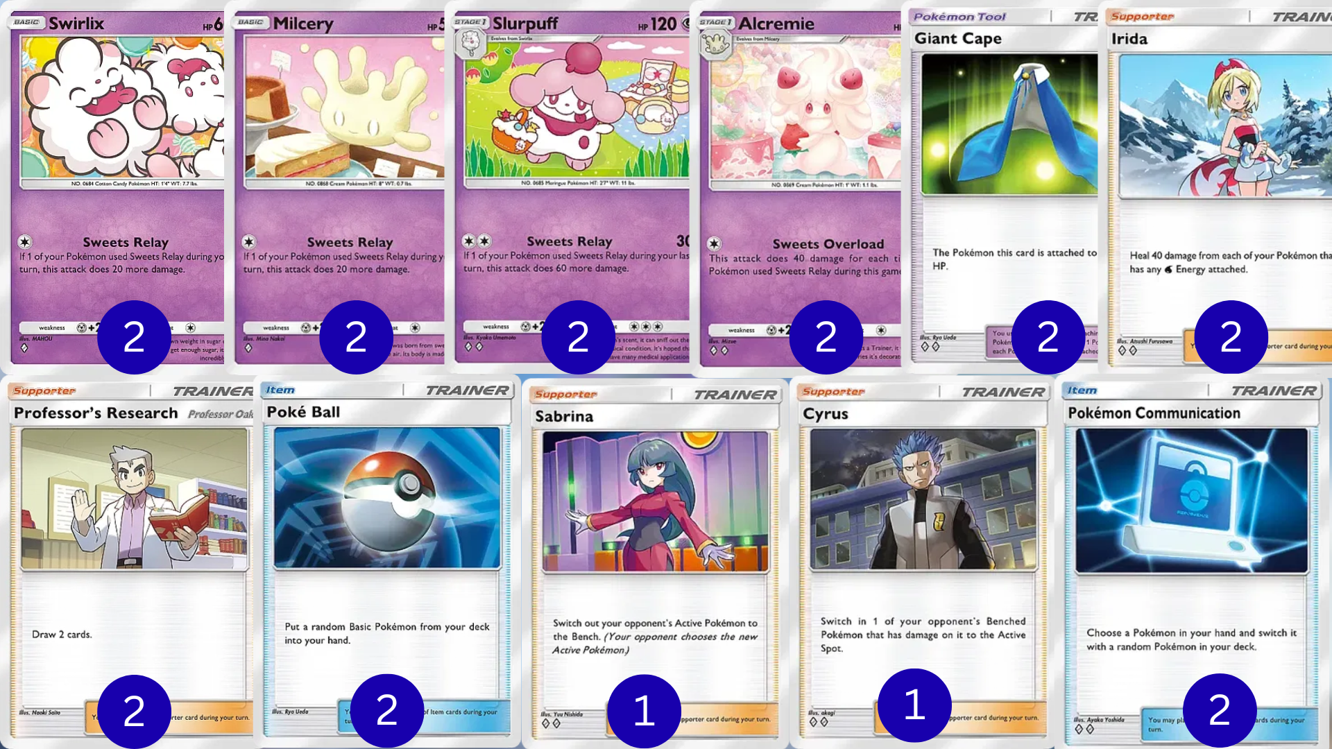 Alcremie deck list (Image via The Pokemon Company)