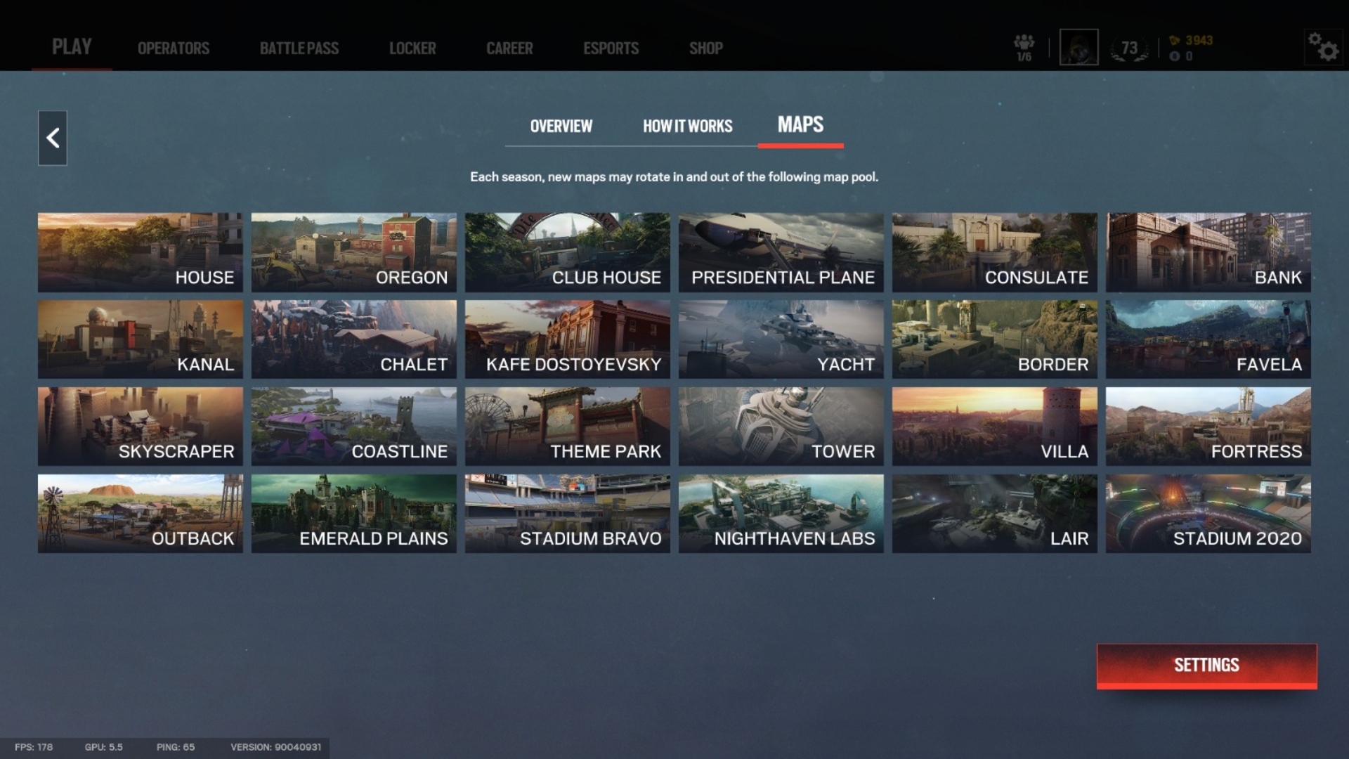 All Rainbow Six Siege X Unranked Maps.