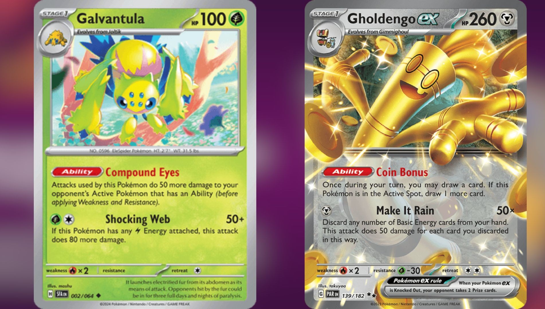 Galvantula and Gholdengo ex (Image via TPC)