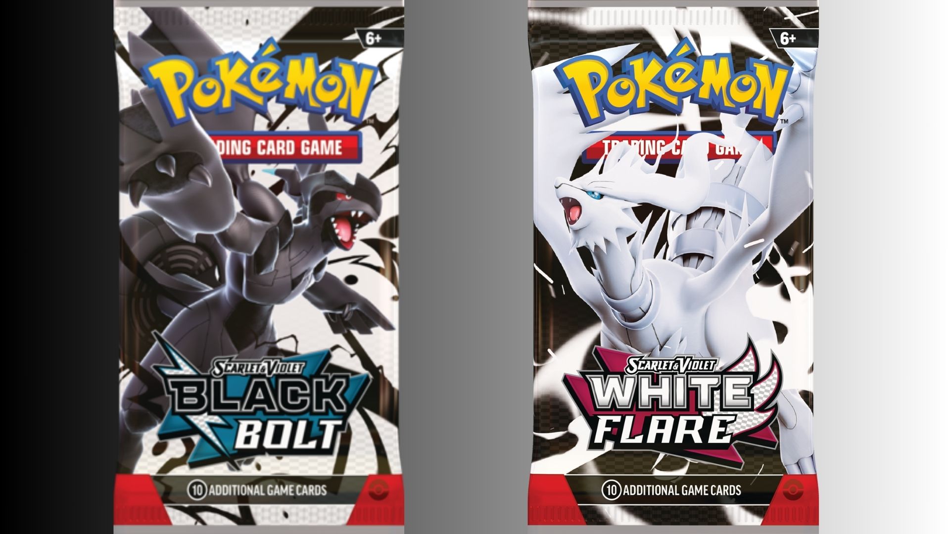 Black Bolt and White Flare Booster packs (Image via The Pokemon Company)
