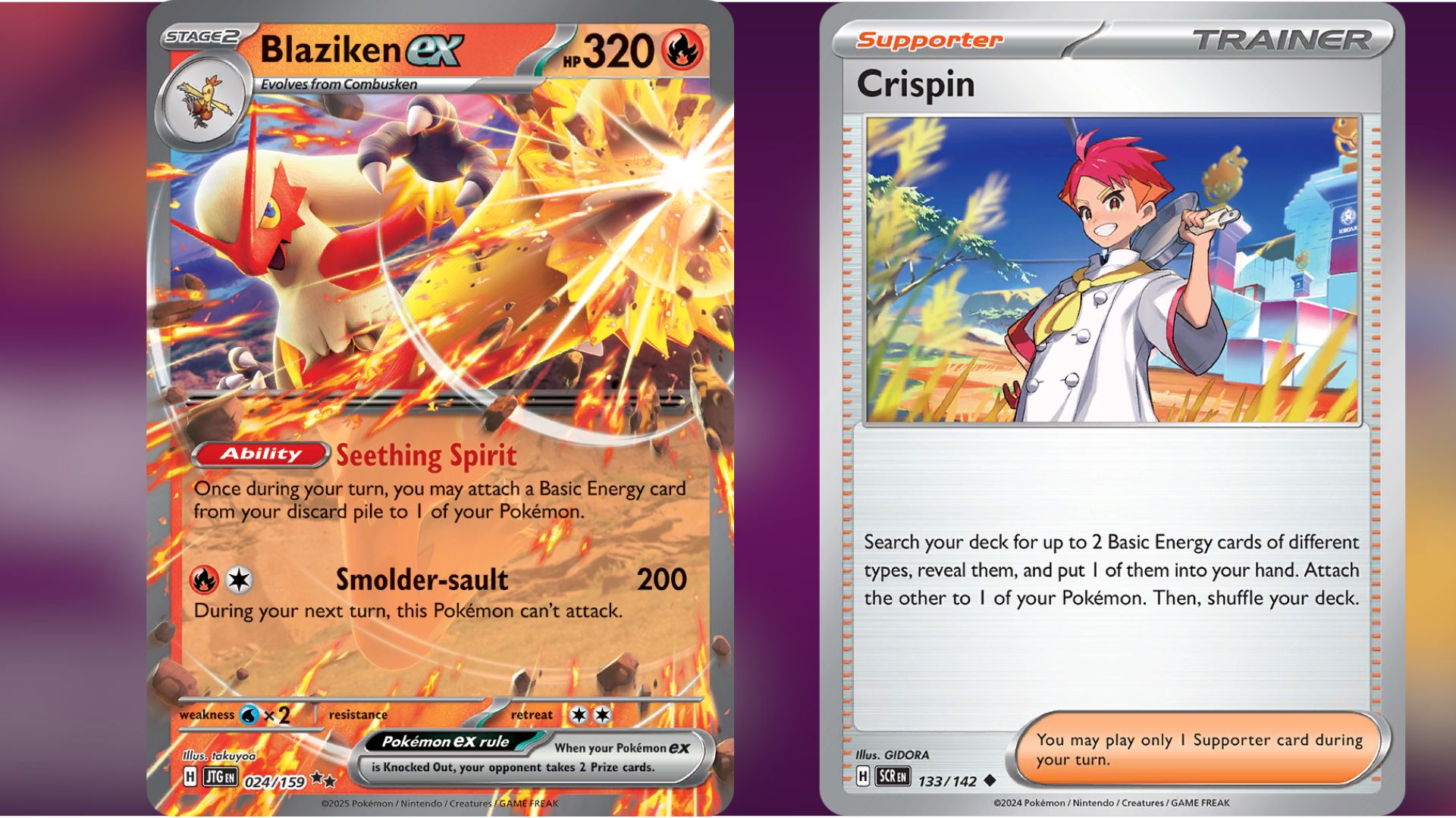 Blaziken ex and Crispin (Image via TPC)