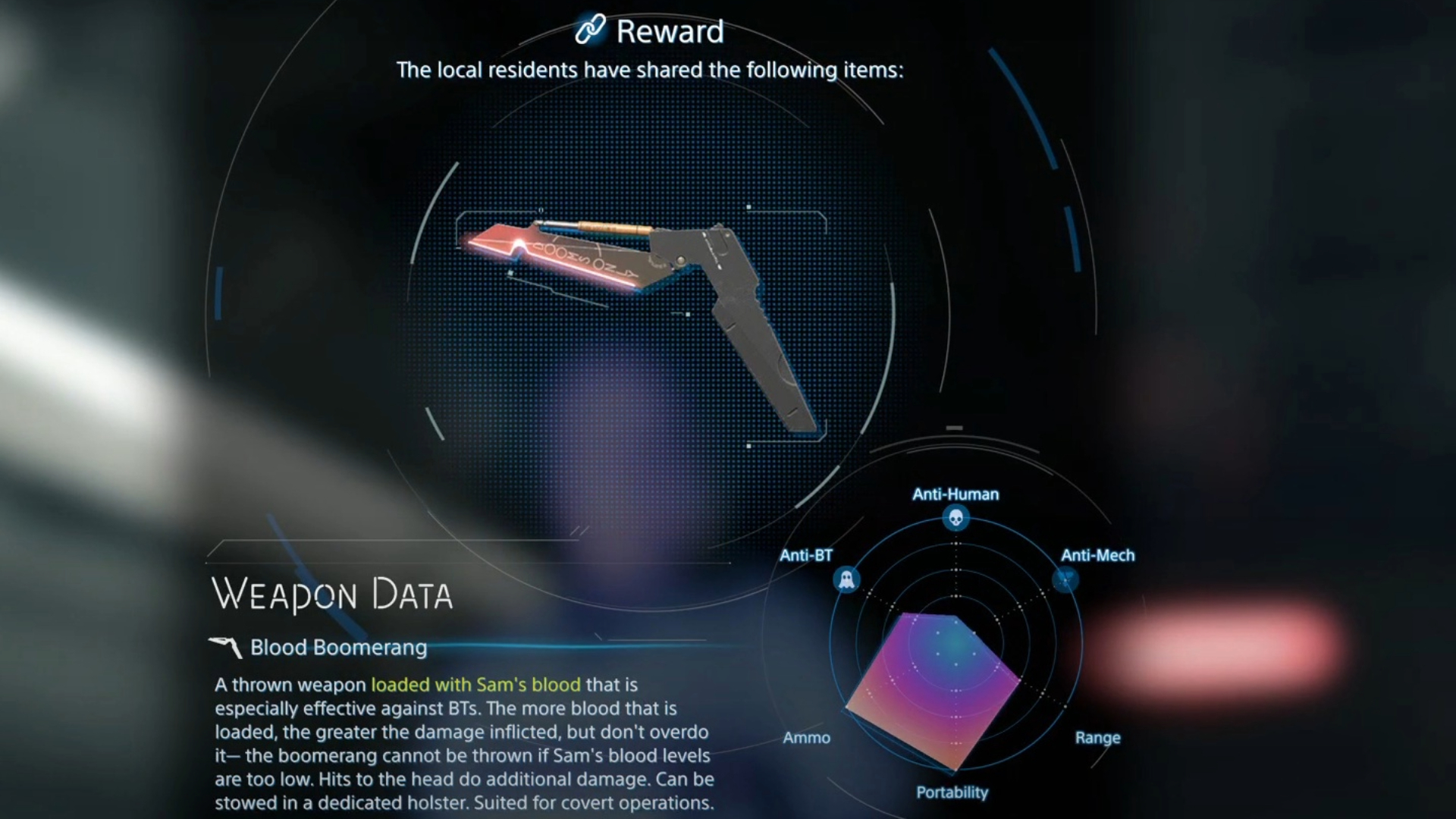 Blood Boomerang weapon information