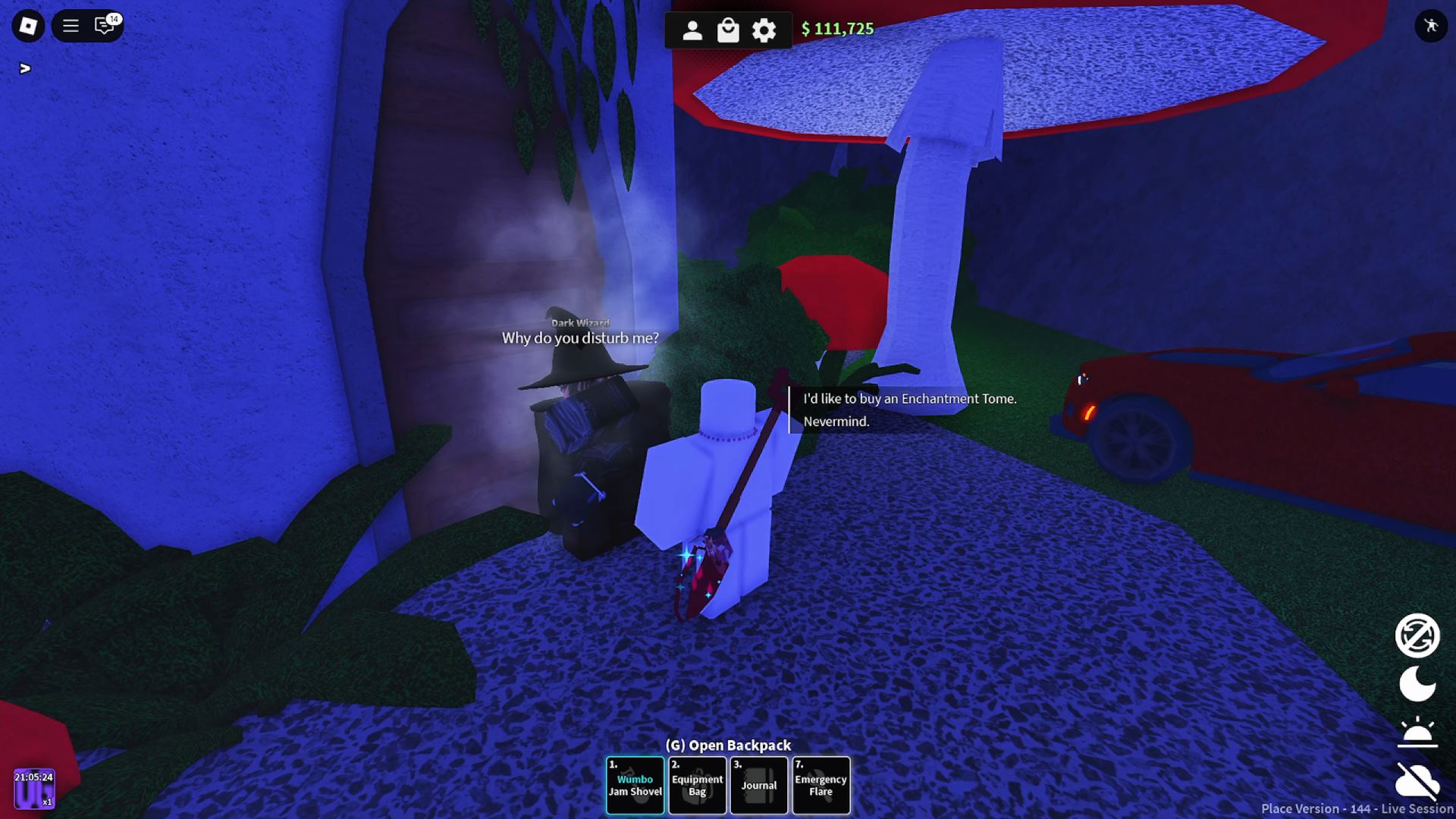 Buying Enchantment Tome (Image via Roblox)