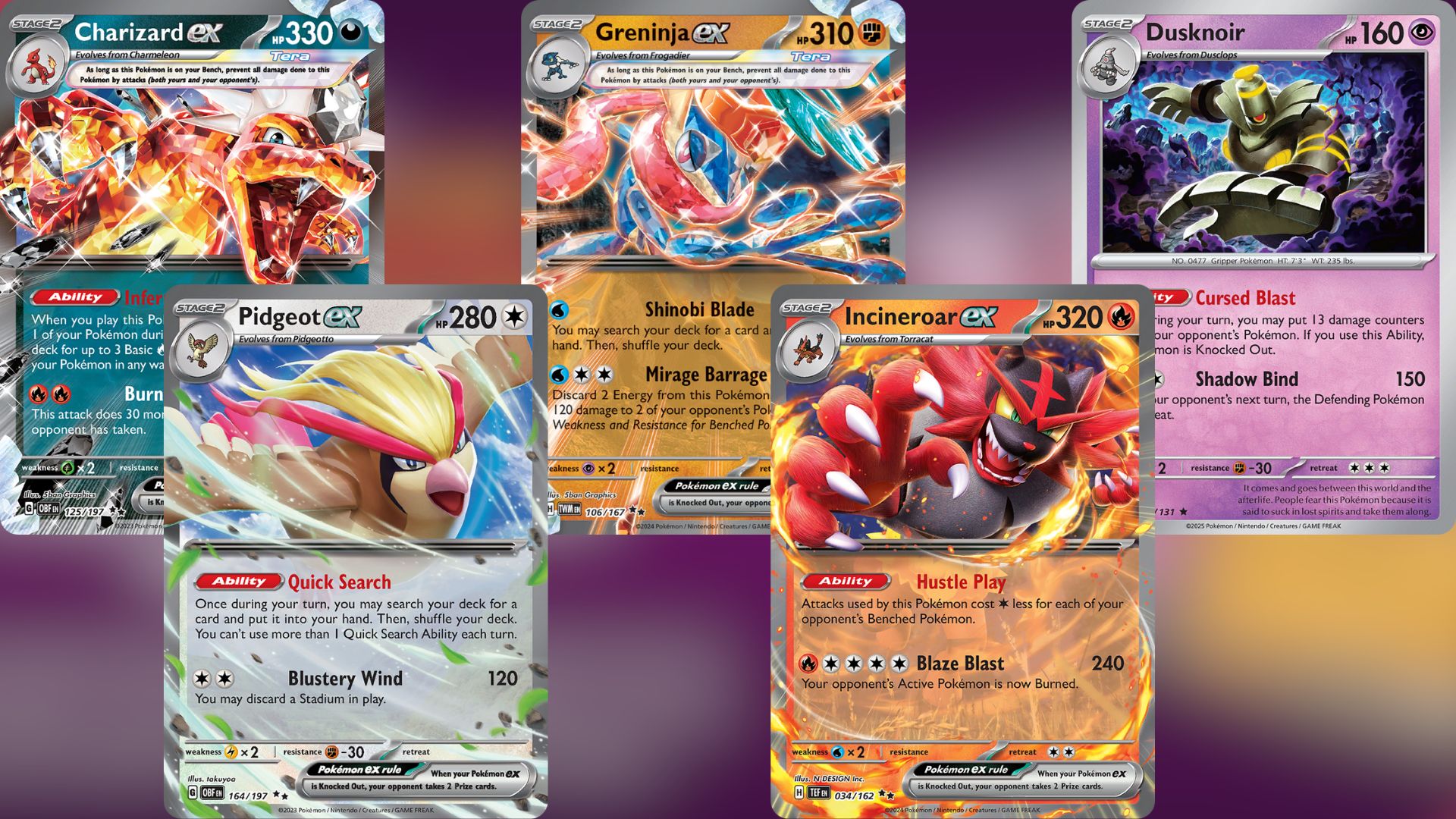 Cards to put on the Bench with Tatsugiri ex's Cinnabar Lure (Image via TPC)