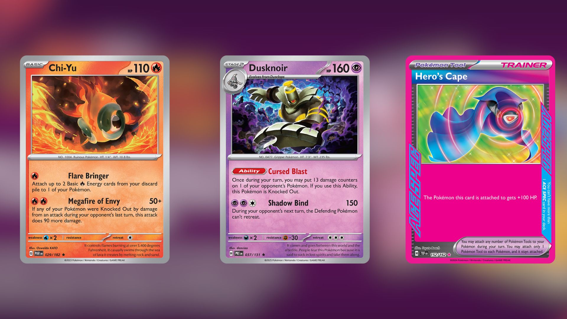 Chi-Yu, Dusknoir, and Hero's Cape (Image via TPC)