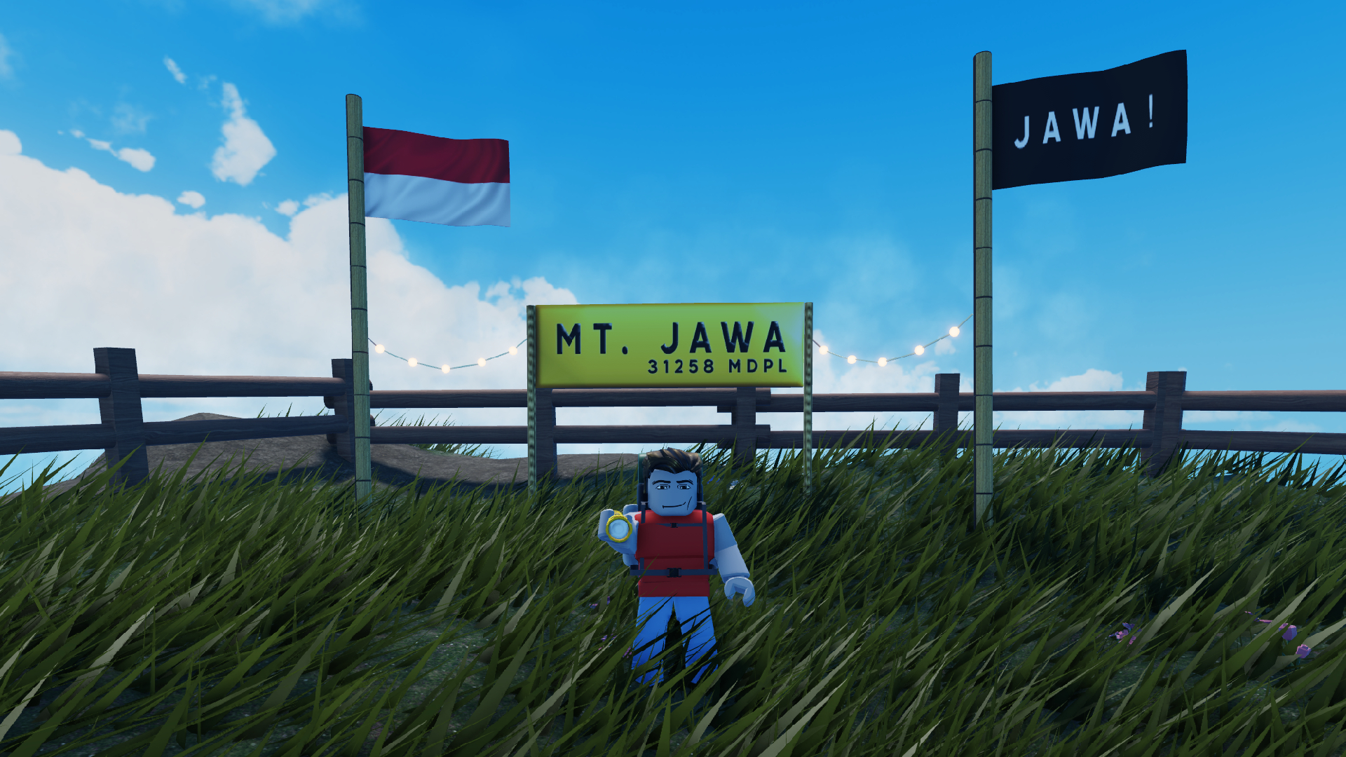 Climb Mount Jawa in this spooky Roblox Experience (Image via Roblox Corporation)