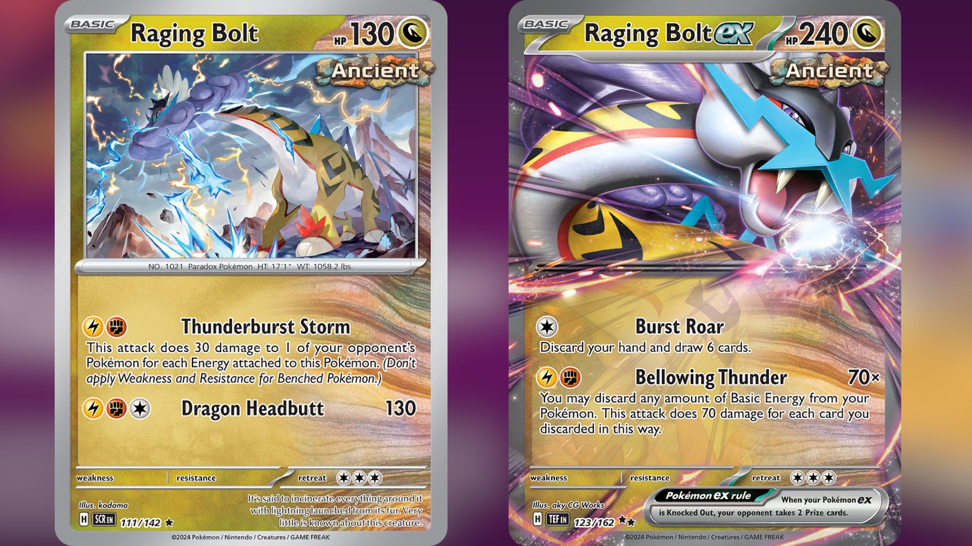 Raging Bolt and Raging Bolt ex (Image via TPC)