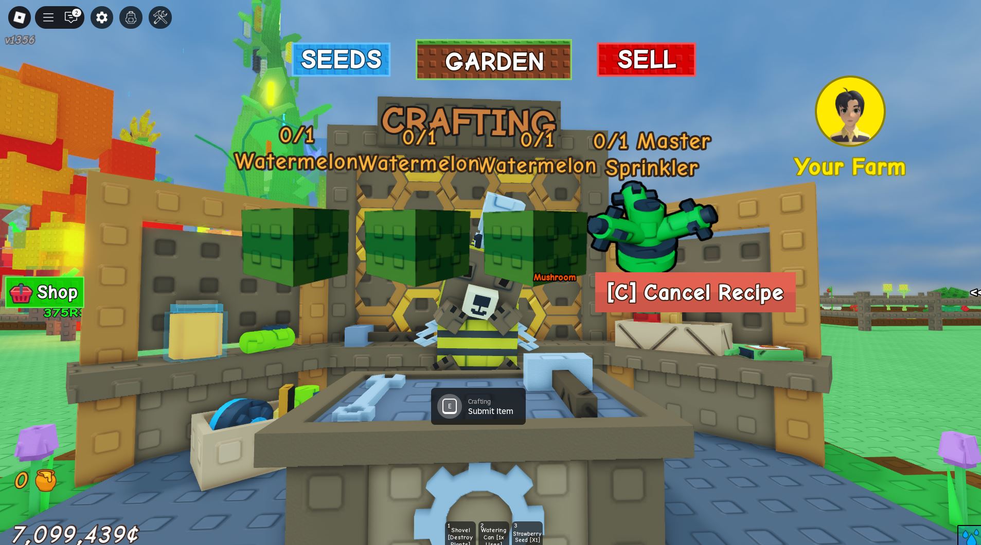 Crafting Materials for Sweet Soaker Sprinkler (Image via Roblox)