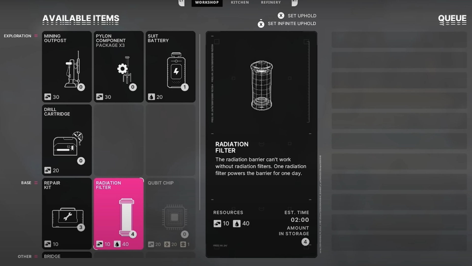 Crafting Radiation Filters