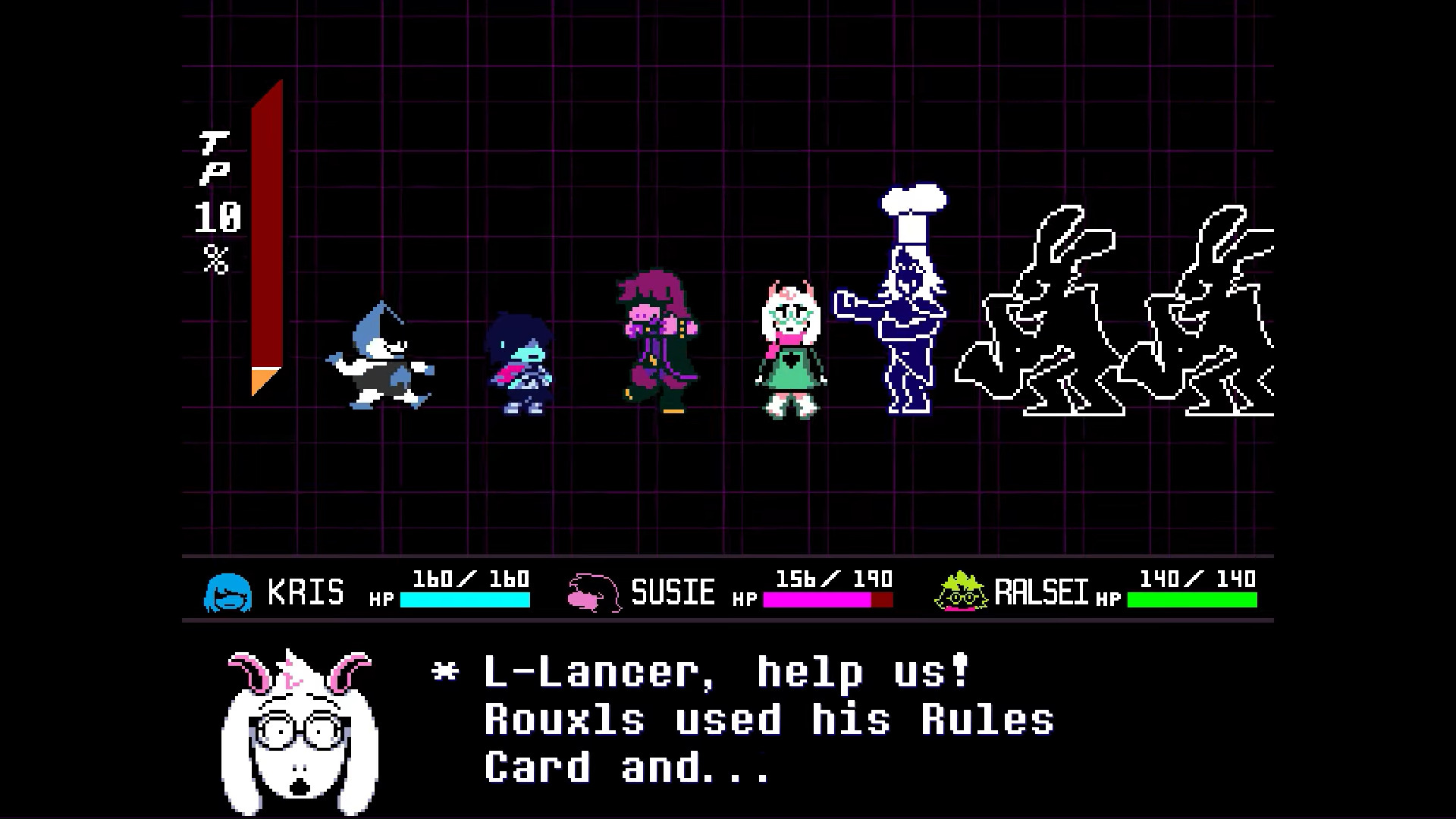 This fight would be doomed without Lancer (Image via Toby Fox and @Underlab/YouTube)