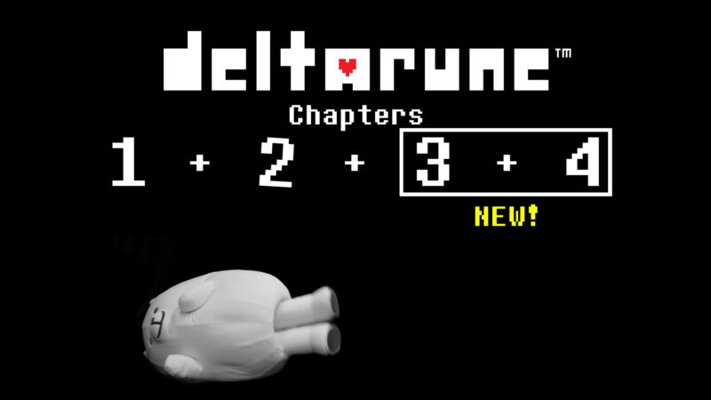 Deltarune Chapters 3 and 4 out now (Image via Toby Fox)