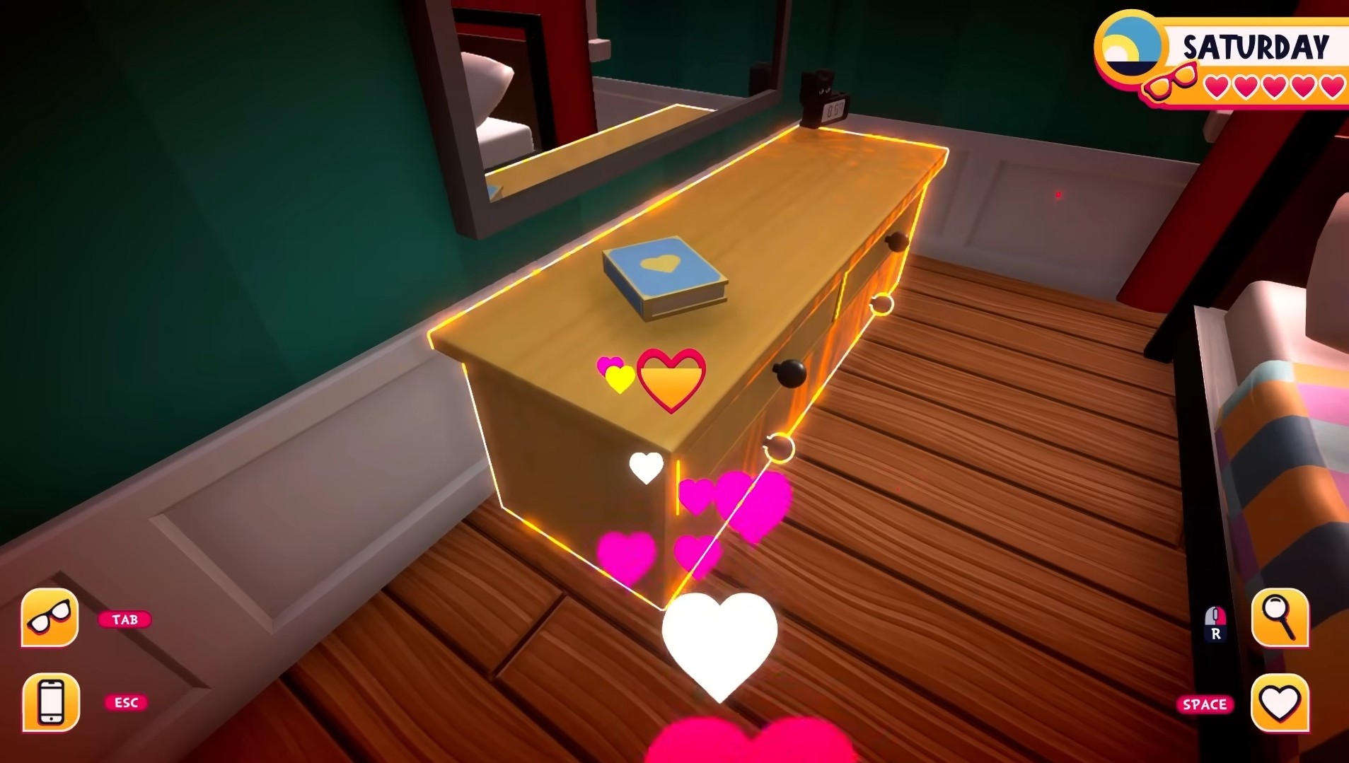 Scan the dresser to find Daemon