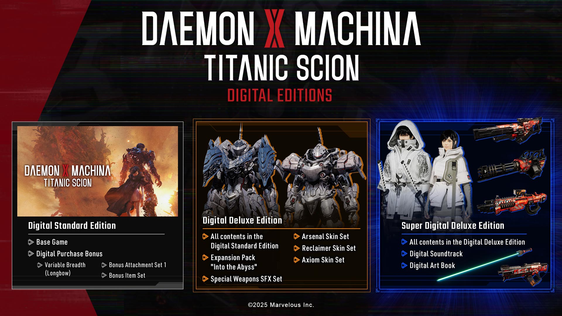 The Digital Deluxe Edition and bundles (Image via Marvelous Inc)
