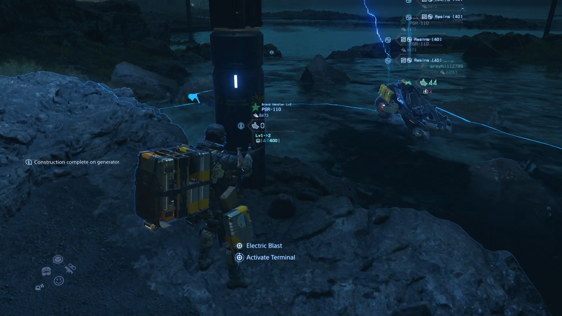 Generator supplies power within a limited radius