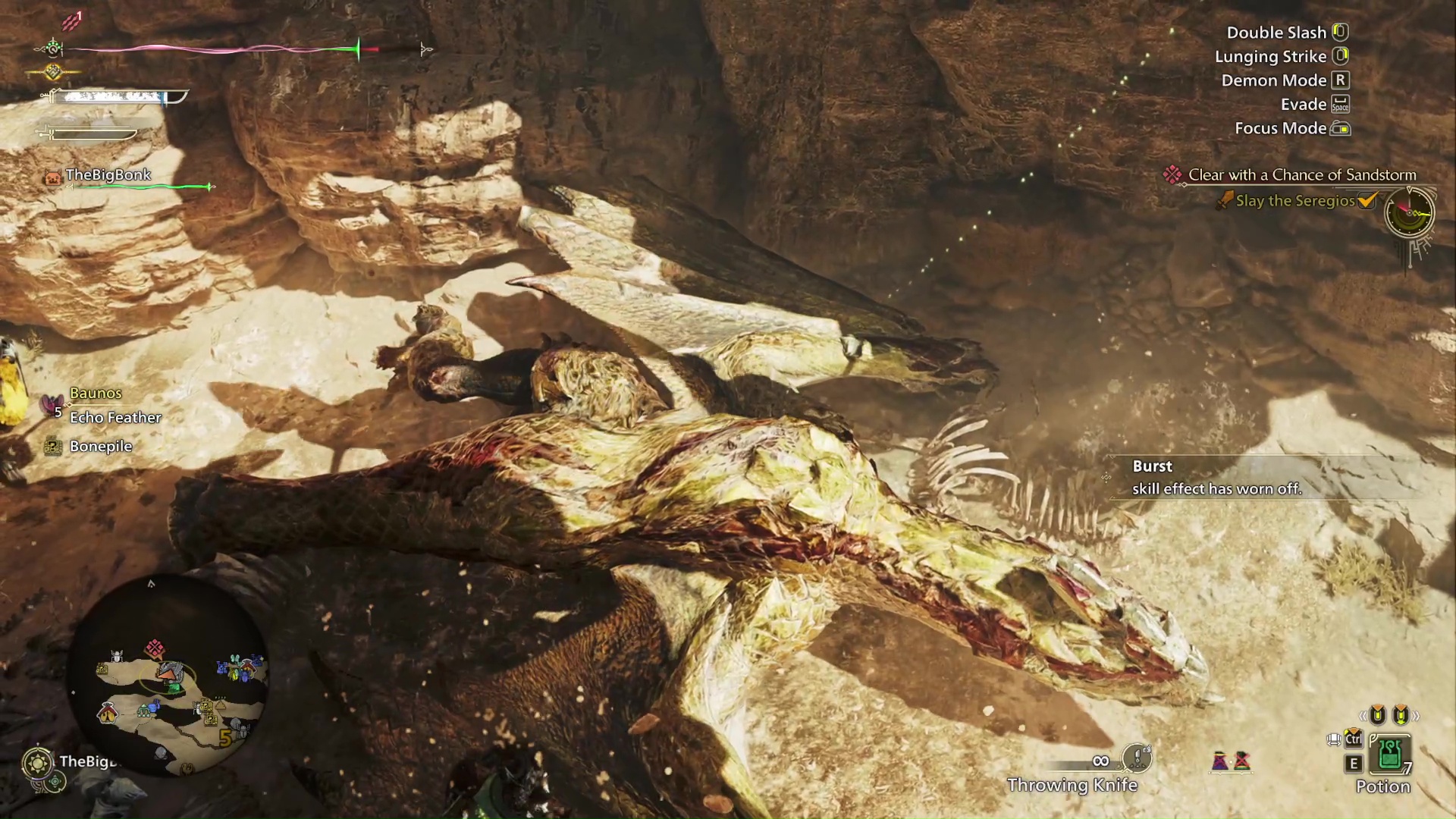 Defeat Seregios to complete the Clear with a Chance of Sandstorm quest and unlock Seregios hunts in Monster Hunter Wilds.