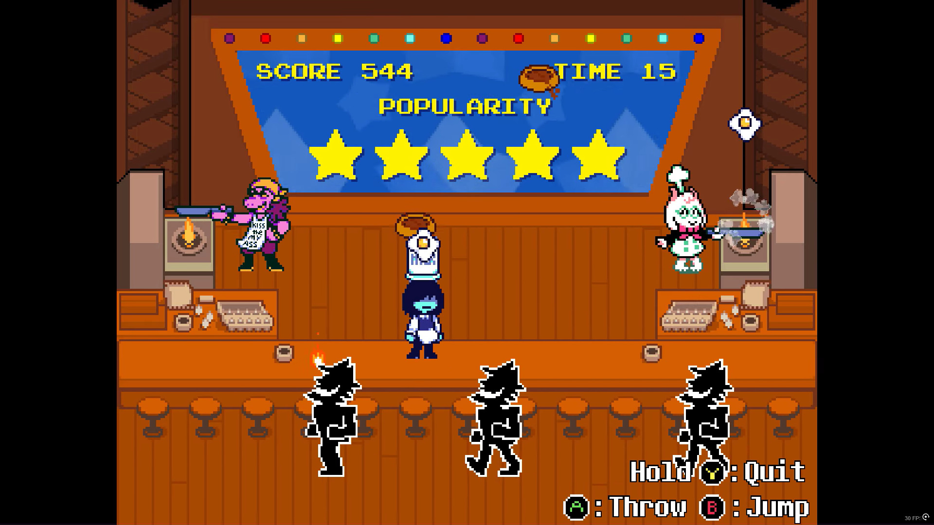 You can see the controls at the bottom right of the screen (Image via Toby Fox and @tutajkk/YouTube)