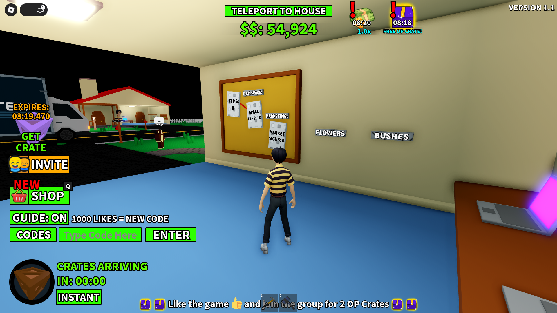 Redeeming codes (Image via Roblox)