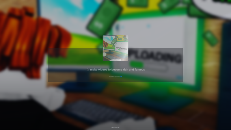 Make Videos to Become Rich and Famous (Image via Roblox)